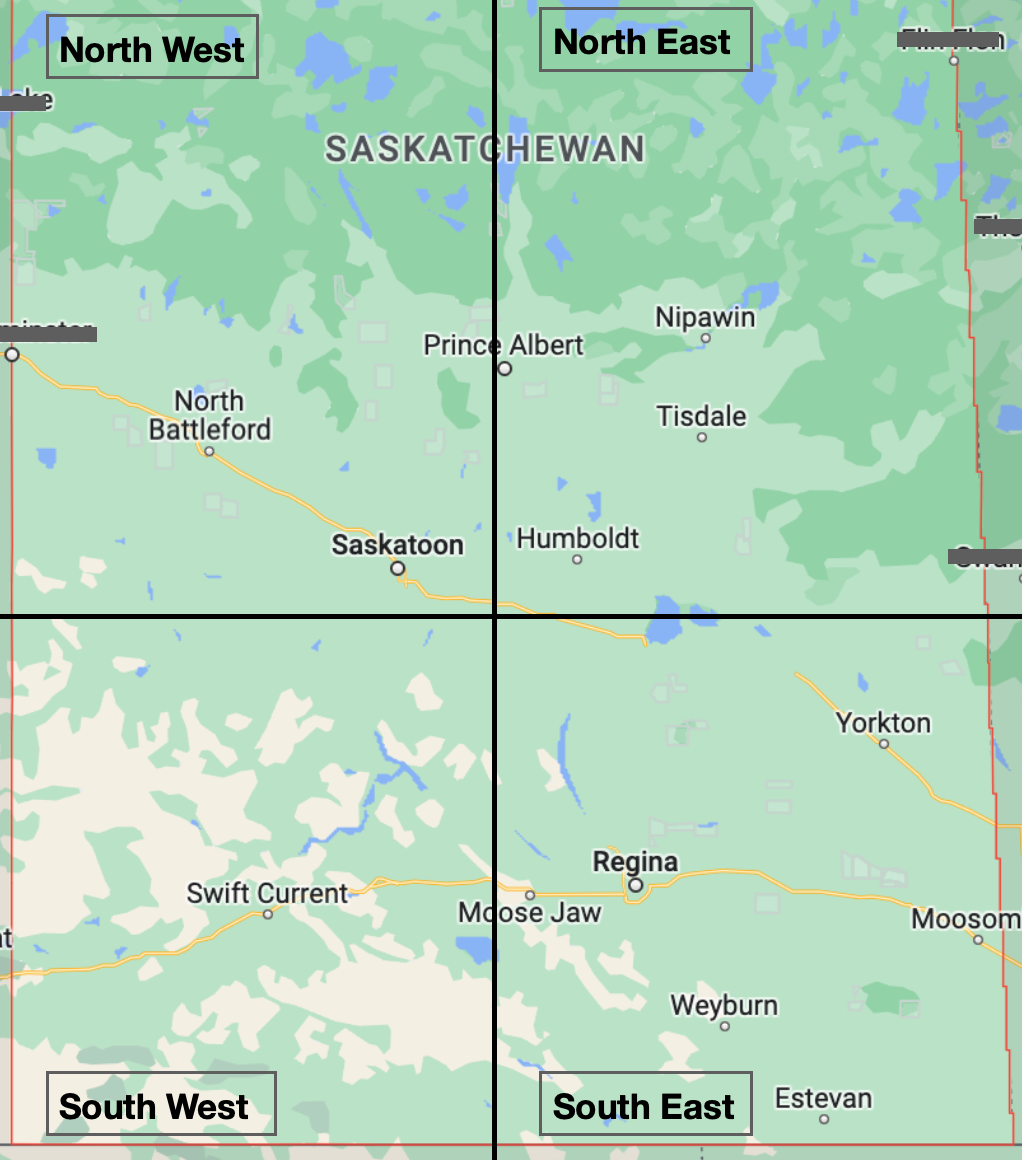 Travel Clinics Region Map